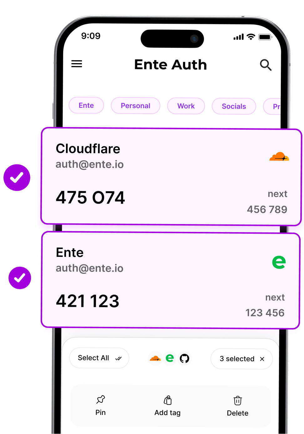Auth multi-select feature