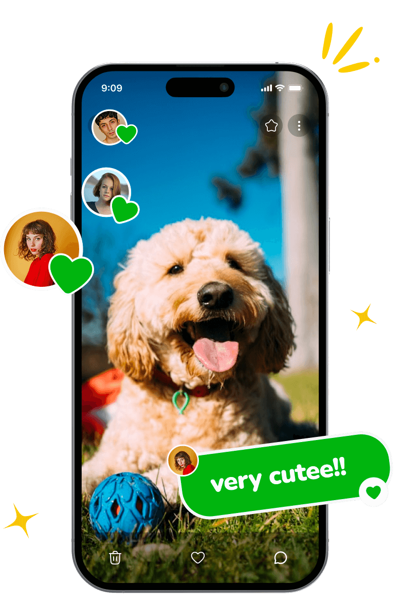 Illustration of Comments and Likes on Ente Photos