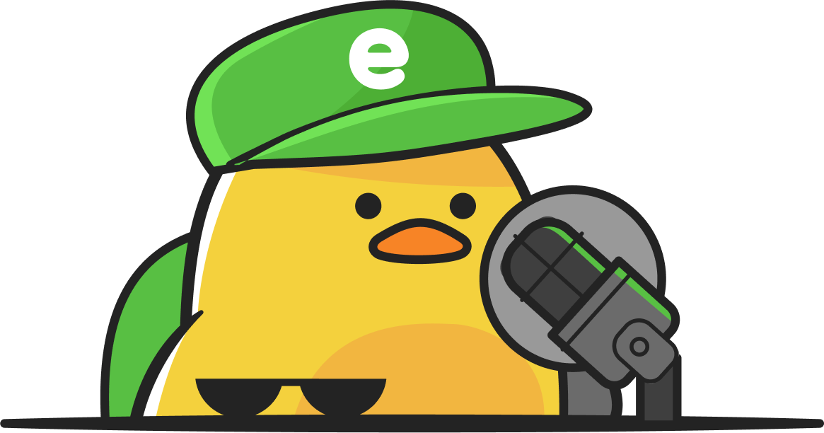 Cartoon of Ducky at a press conference